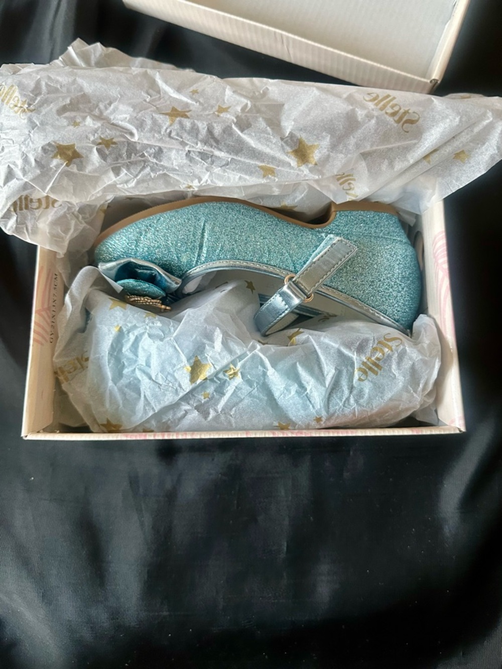 Stelle Girls Dress Play Sparkly Elsa Shoes Size 10 - Picture 15 of 16